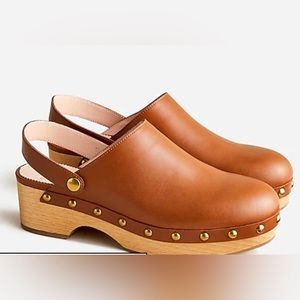 Jcrew Marie Clog. Barely worn. Size 7. Beautiful rich oak colorway.